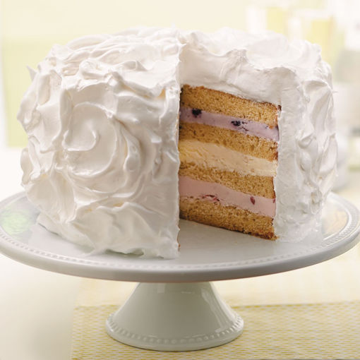 کیک تولد وانیلی با فیلینگ گردو - 0.5 ، 1 و 2 کیلویی - رژیمی ( کتوژنیک و دیابتیک ) - با آرد بادام و استویا - شیرین اما بدون قند