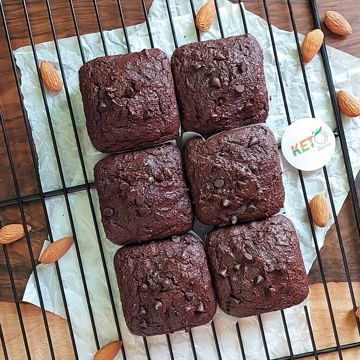 تصویر  کیک براونی پرسی رژیمی | کتوژنیک و دیابتیک - بسته های 2 و 6 عددی - شیرین اما بدون قند