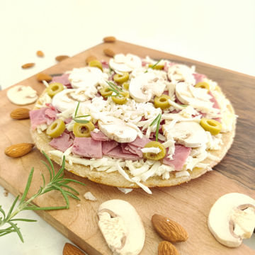 نان پیتزا پیش پخت تک نفره 100 گرمی رژیمی | کتوژنیک - با آرد بادام - بسته 3 و 6 تایی