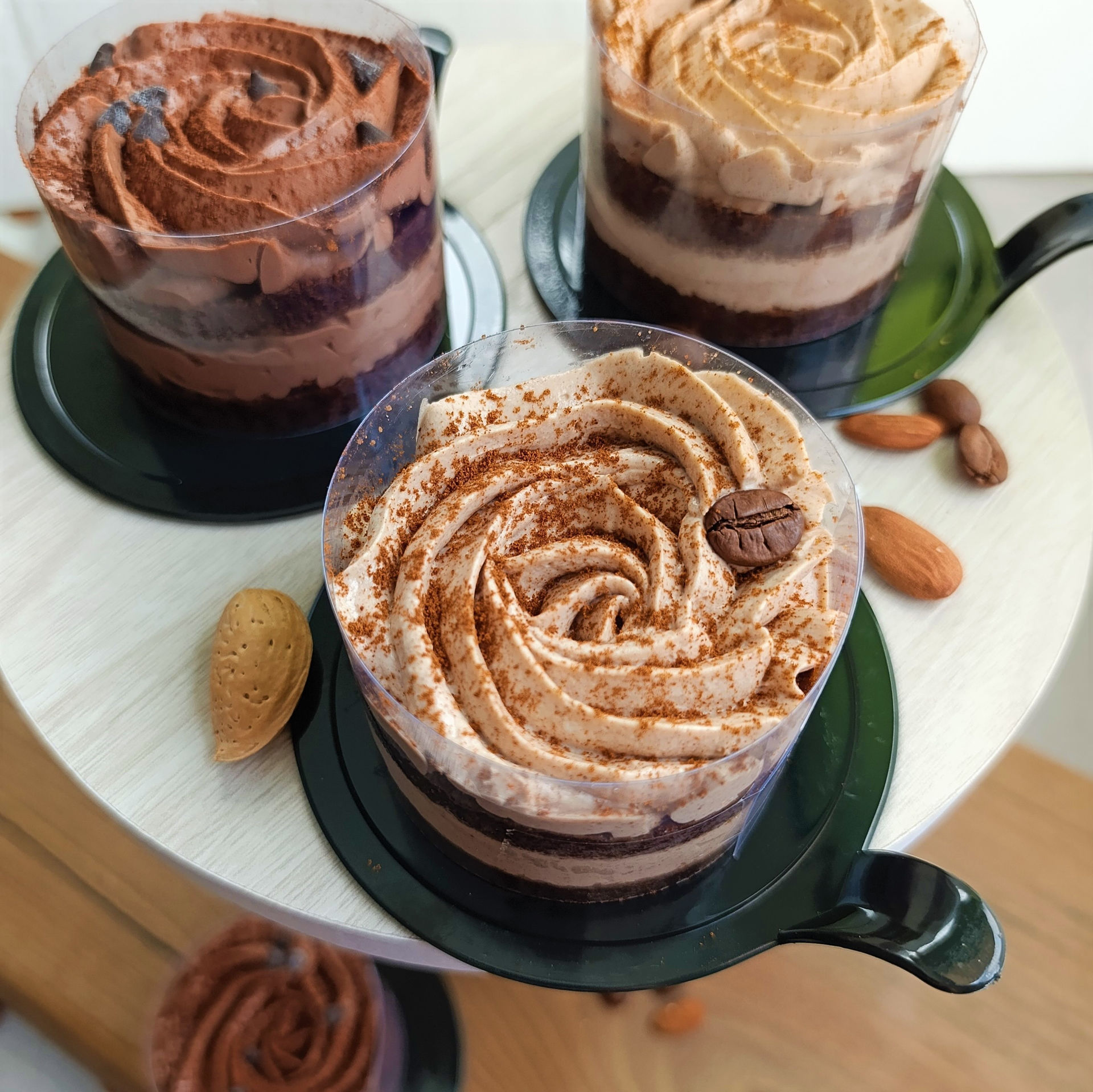 کیک قهوه پرسی رژیمی | کتوژنیک و دیابتیک - بسته دو عددی - شیرین اما بدون قند