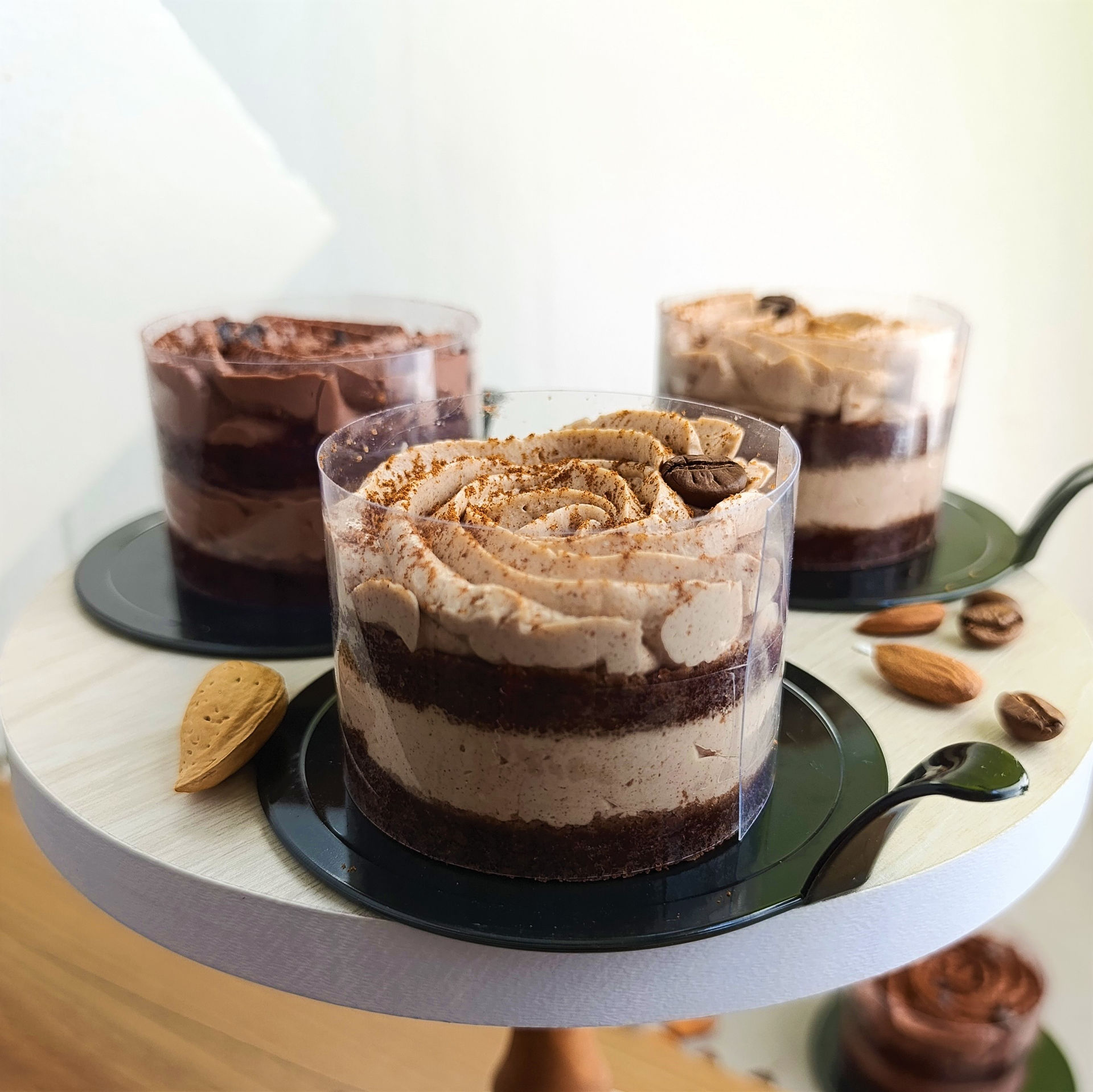 کیک قهوه پرسی رژیمی | کتوژنیک و دیابتیک - بسته دو عددی - شیرین اما بدون قند