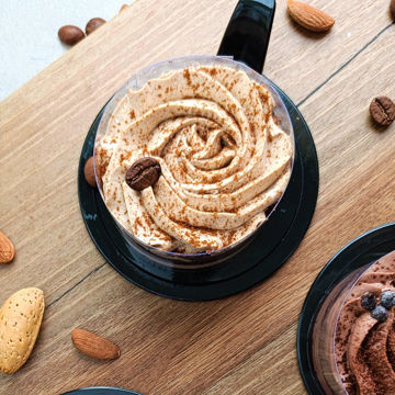 کیک قهوه پرسی رژیمی | کتوژنیک و دیابتیک - بسته دو عددی - شیرین اما بدون قند