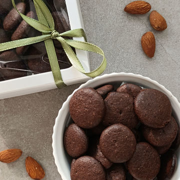 مینی کوکی دبل چاکلت رژیمی | دیابتیک، کتوژنیک و سلیاکی - بر پایه آرد بادام و استویا